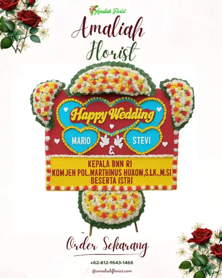 Papan Bunga Pernikahan Remban